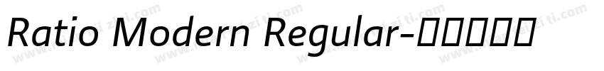 Ratio Modern Regular字体转换
